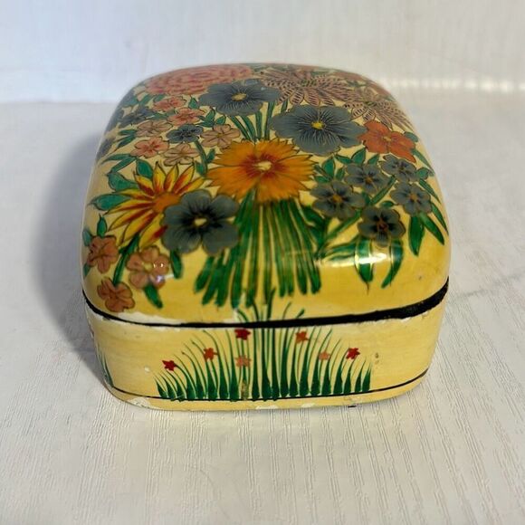 Vintage Trinket Box Container Made in Kashmir Ring Box - Picture 5 of 7